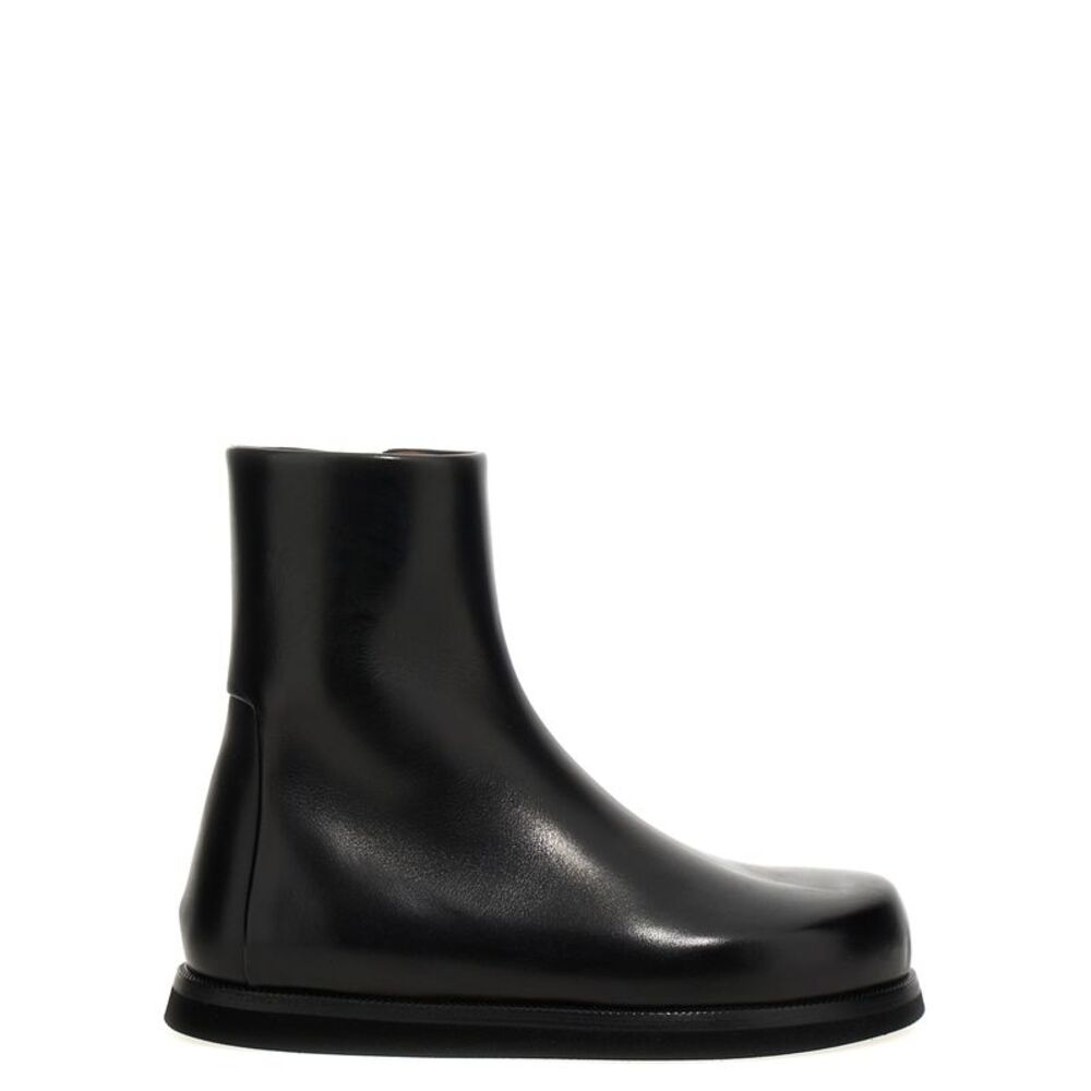 Marsell Black Calfskin Ankle Women's Boots